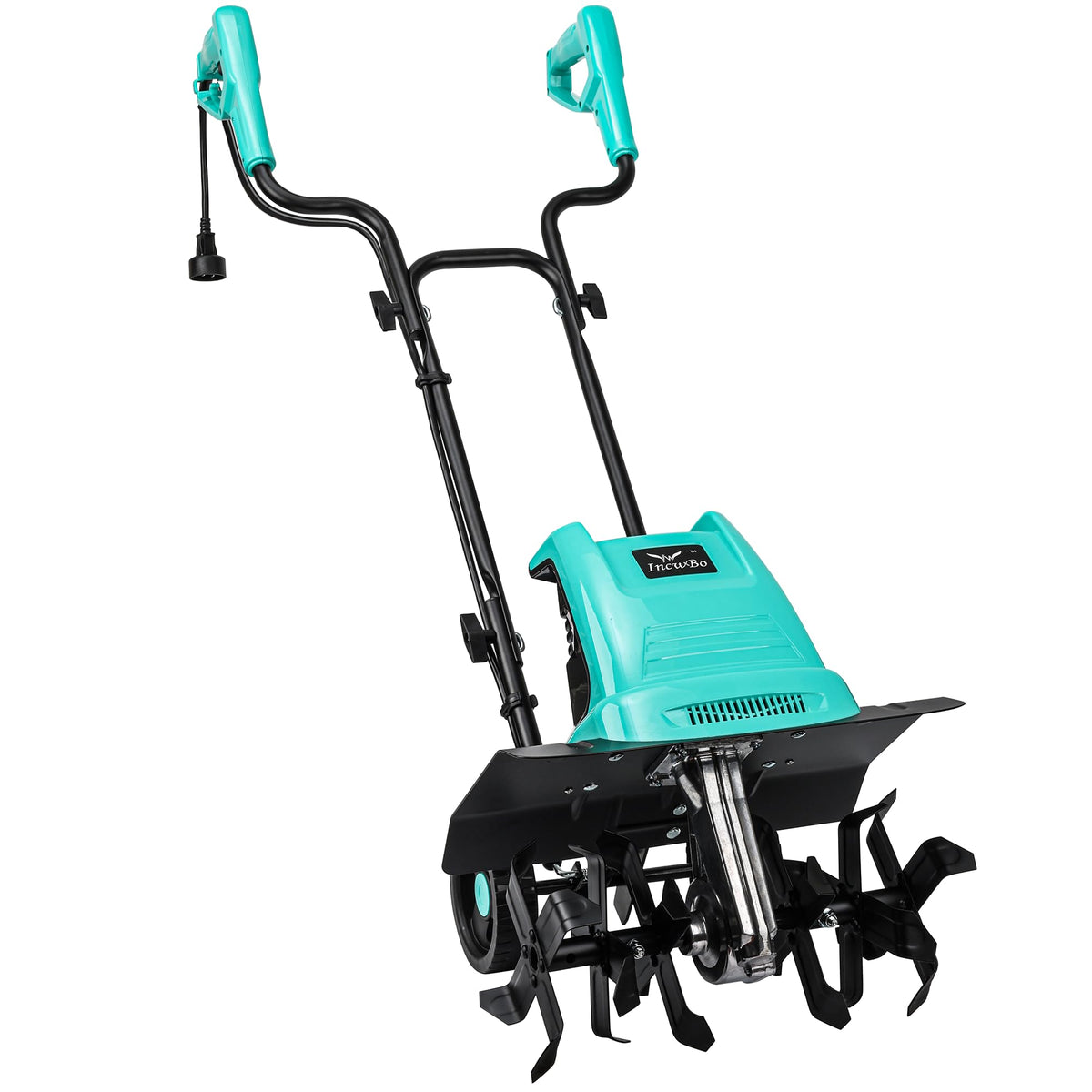 IncwBo Tiller Cultivator with 17-inch cut width speeds up garden prep