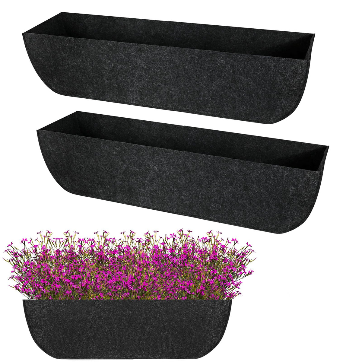 Incycall breathable felt planter liner for 36-inch baskets improves airflow and moisture balance.