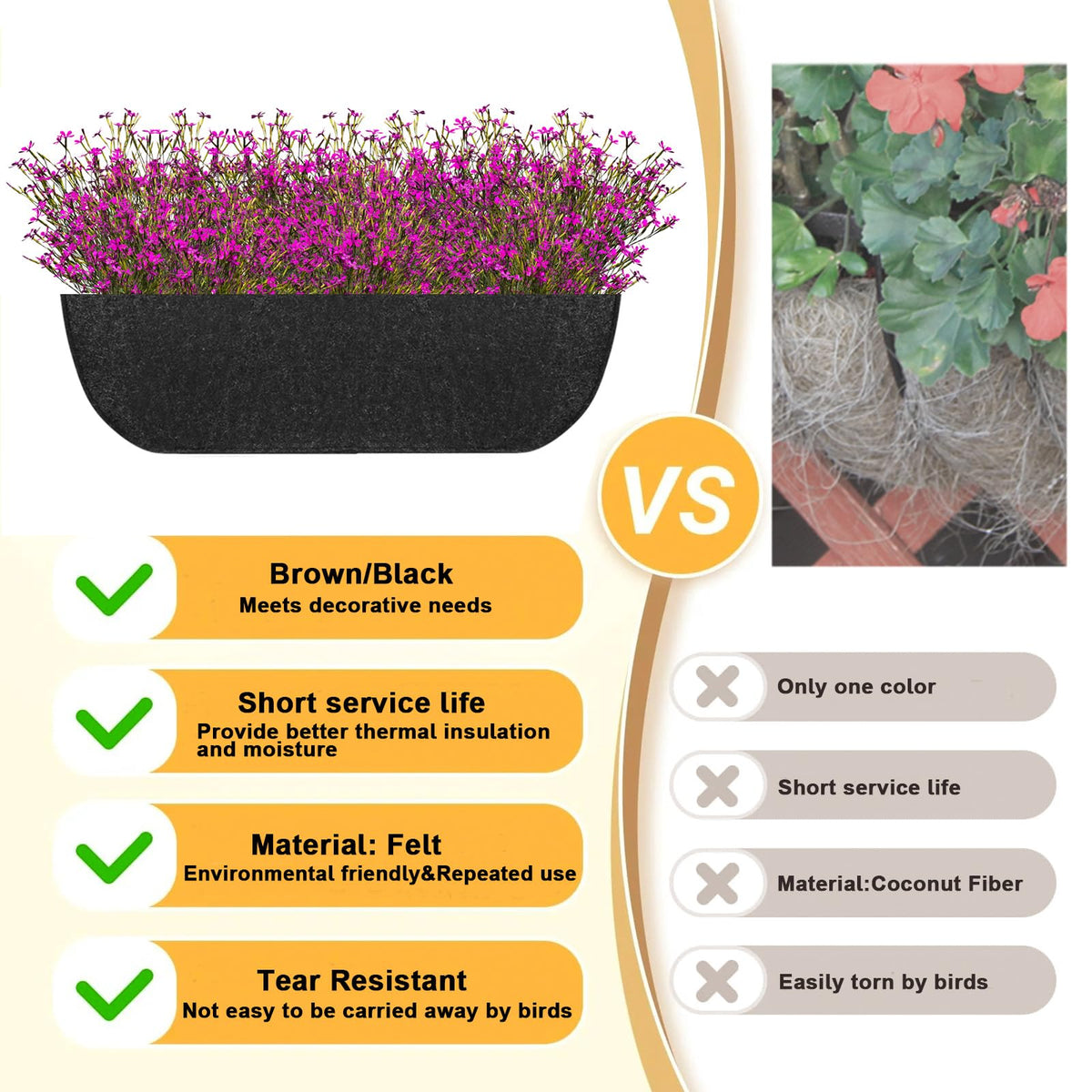 Incycall two-color planter liner adds style and versatility for decor.