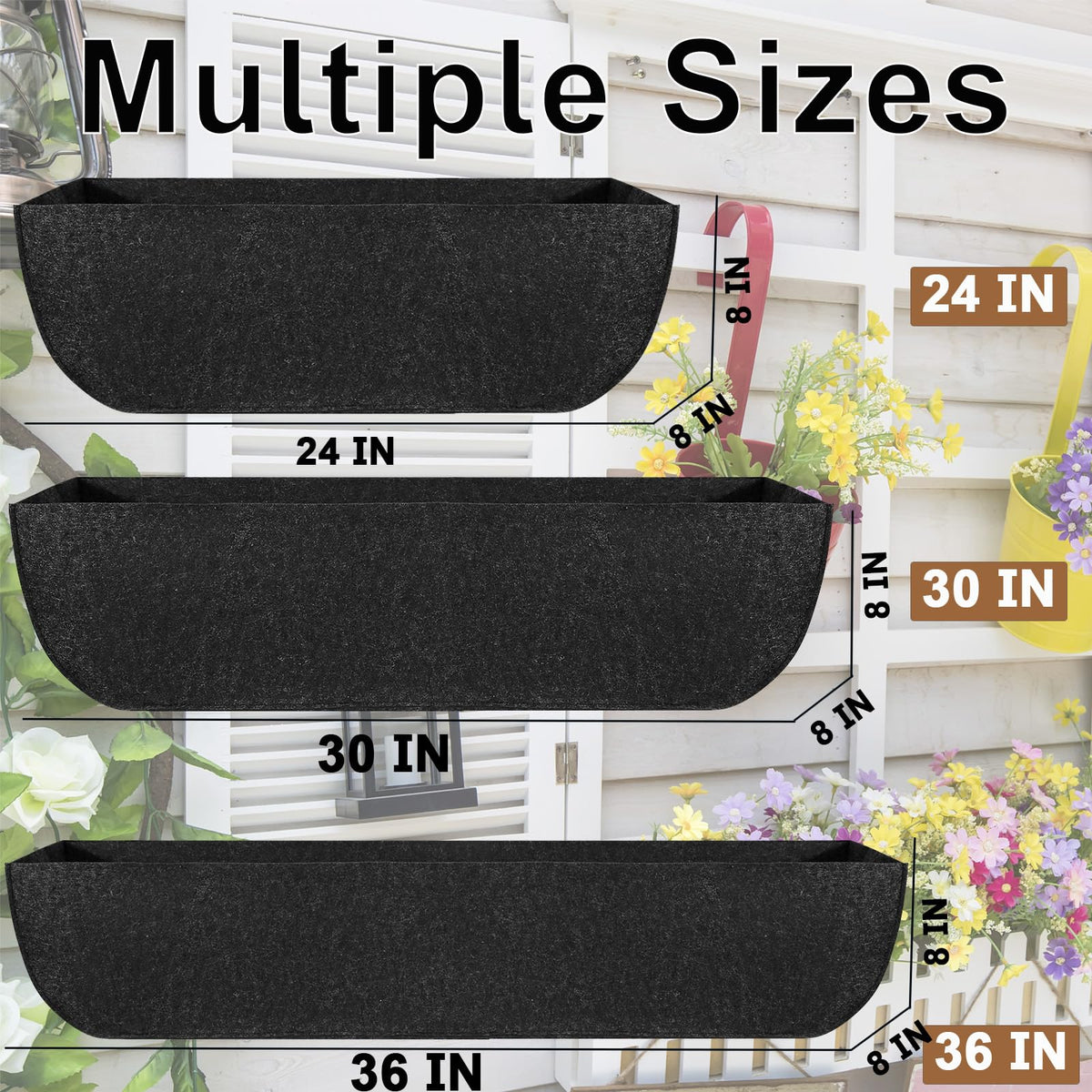 Incycall weather-ready window box liner protects roots from extreme temperatures.