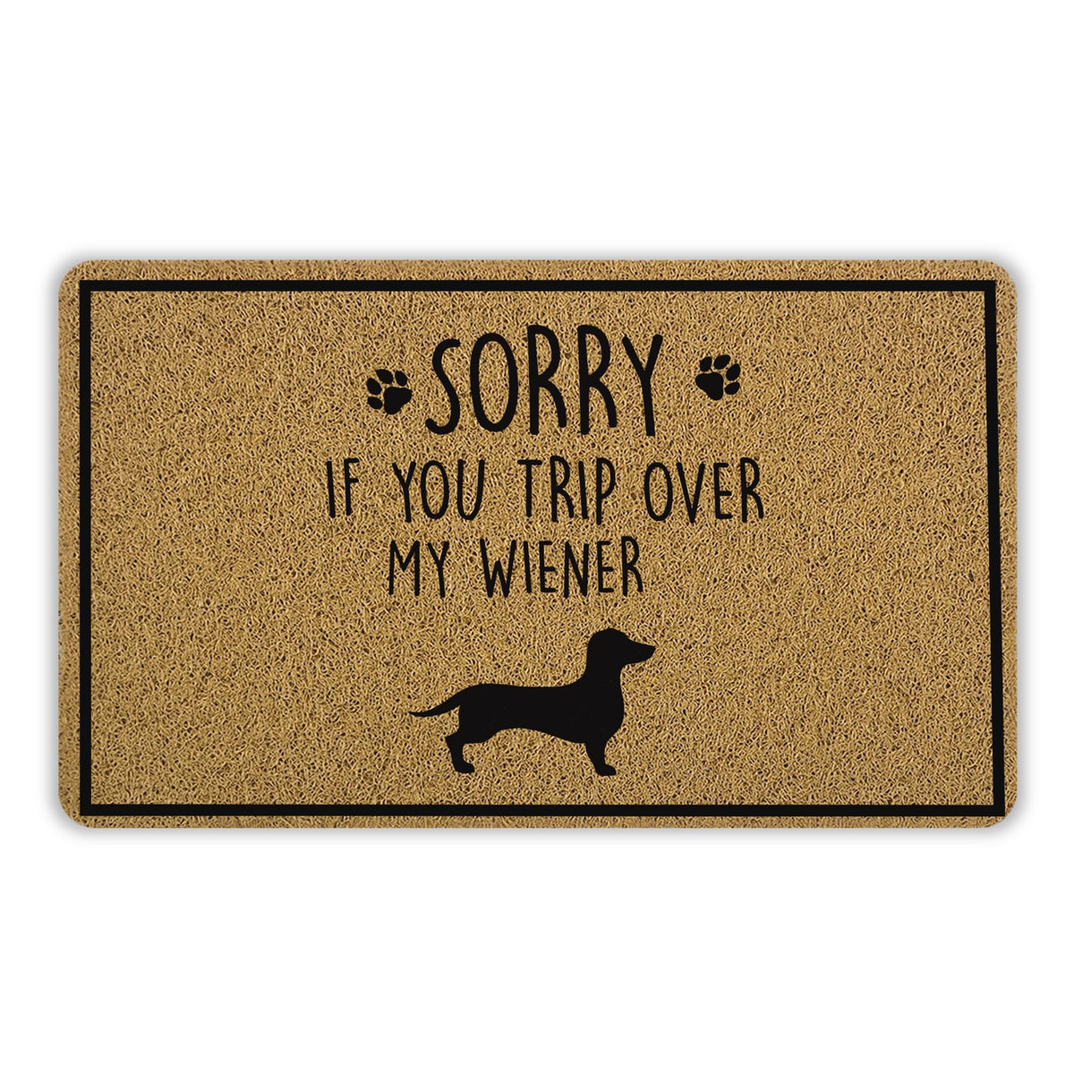 INDAJEDN funny dachshund door mat front door with playful charm and dirt control