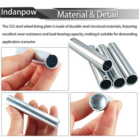 Indanpow 332 steel bushing dimensions highlight precise ID and OD.