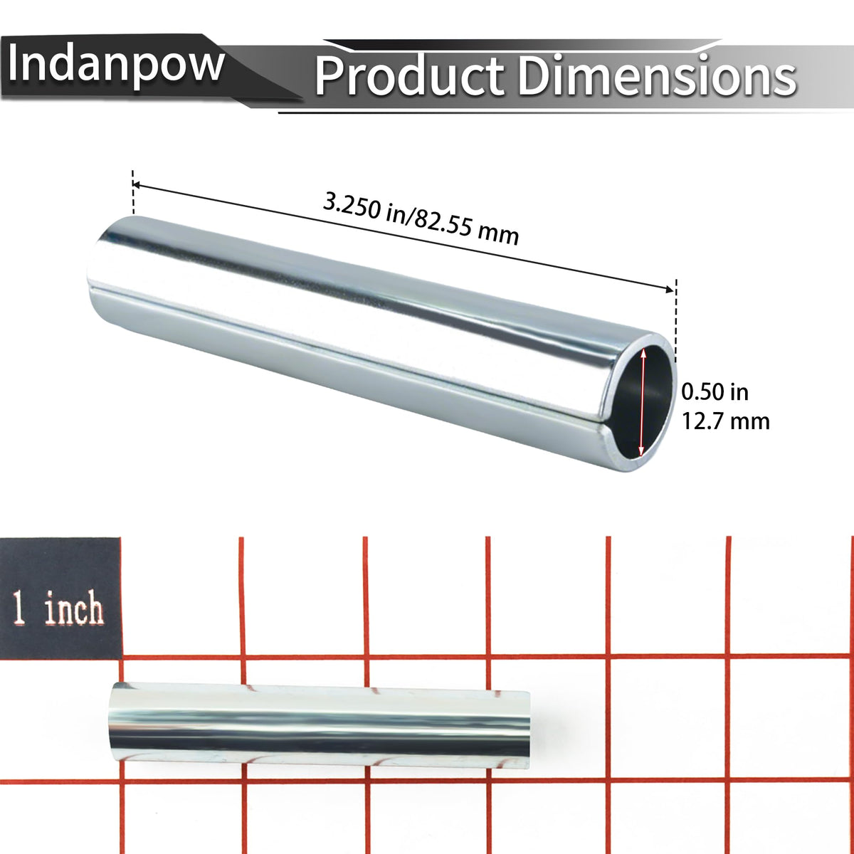 Indanpow 332 steel bushing side view shows compact fit in hub.