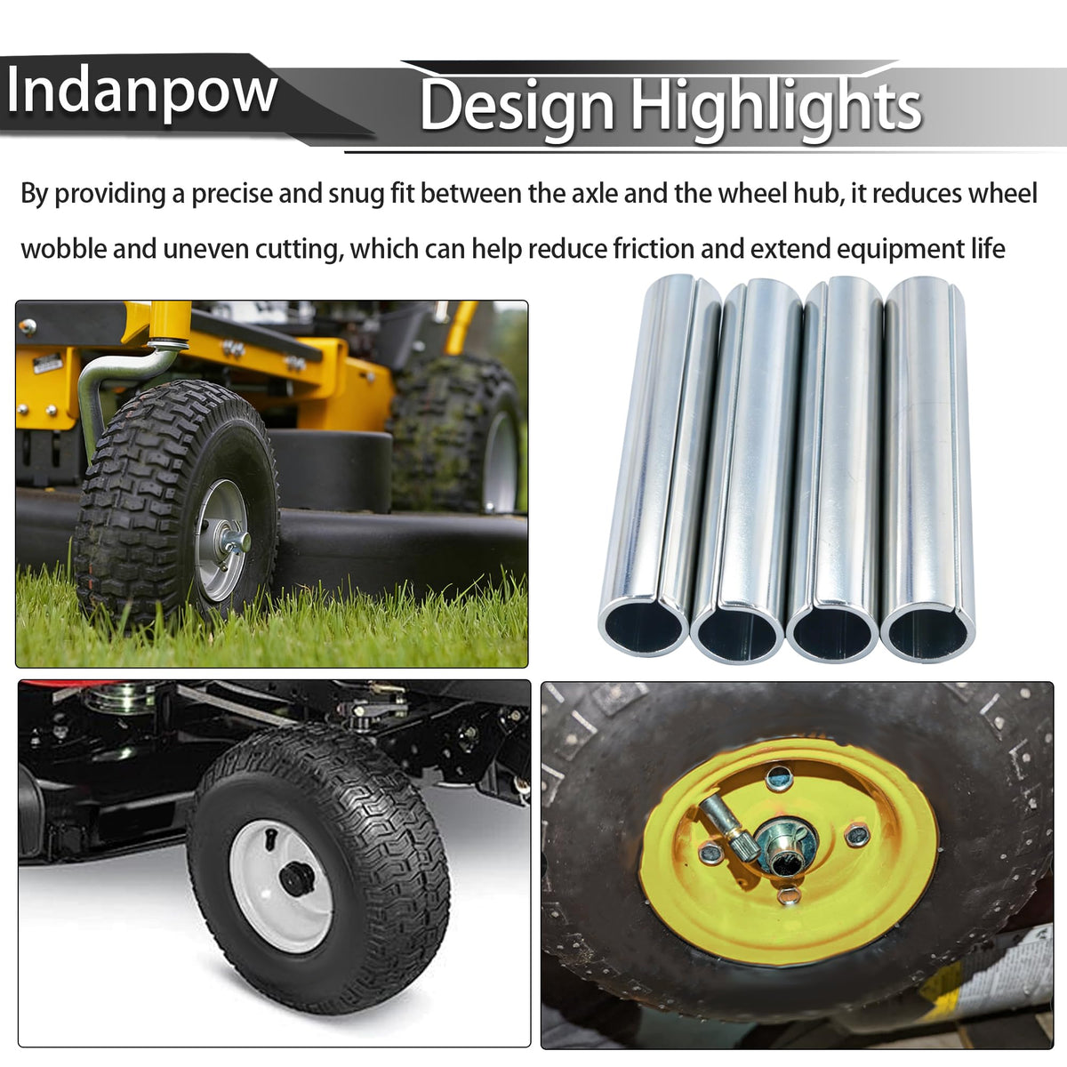 Indanpow installation view demonstrates snug hub fit and alignment potential.