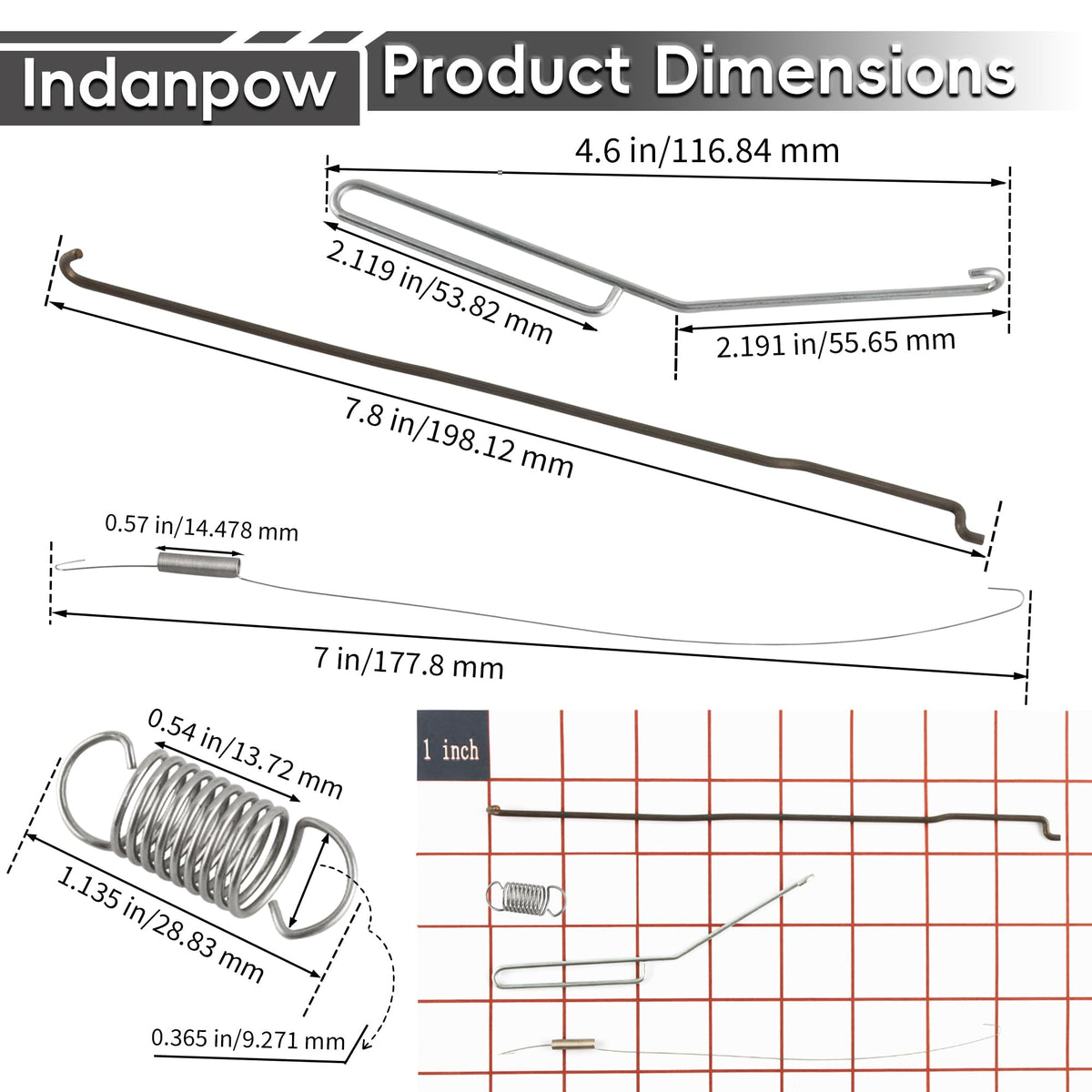 Indanpow governor spring 691842 designed for Briggs and Stratton models for smoother idle