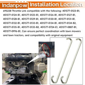 Indanpow throttle link demonstrating Briggs & Stratton compatibility for reliable maintenance