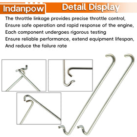 Indanpow throttle link installed on engine showing secure throttle control