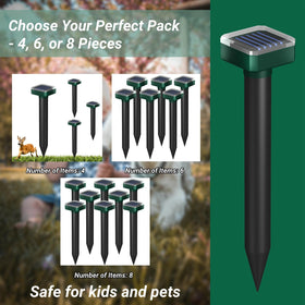 INENNT deer repellent device in a lush garden deters deer quietly.
