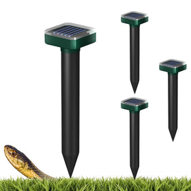 INENNT snake repellent solar stake demonstrates humane outdoor deterrence.