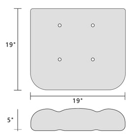 INFBLUE close-up of 5-inch foam core for lasting comfort