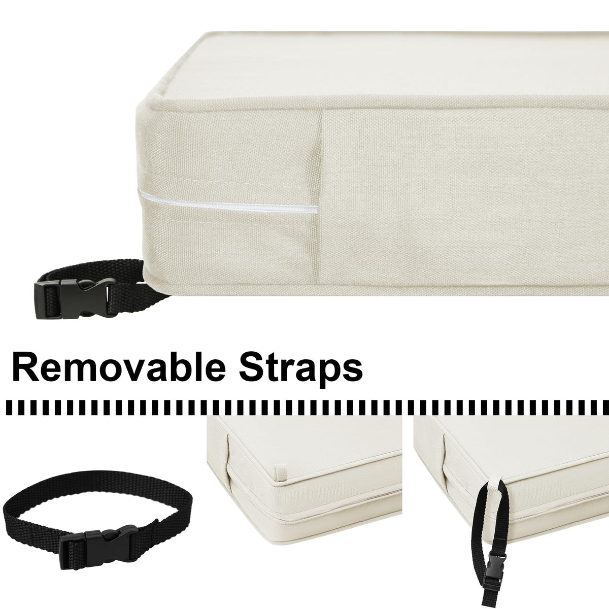 INFBLUE hidden zipper detail helps prevent water intrusion