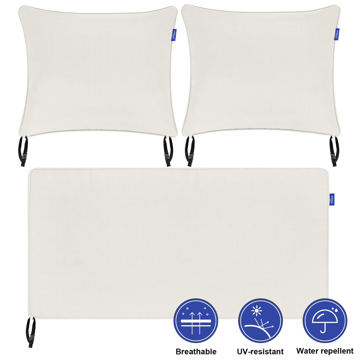 INFBLUE vacuum-packed cushions expand to full thickness after unpacking