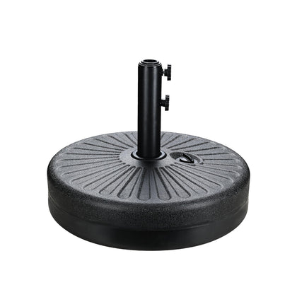 InfiniPower 20Inch base top view showing sturdy HDPE construction for outdoor use.