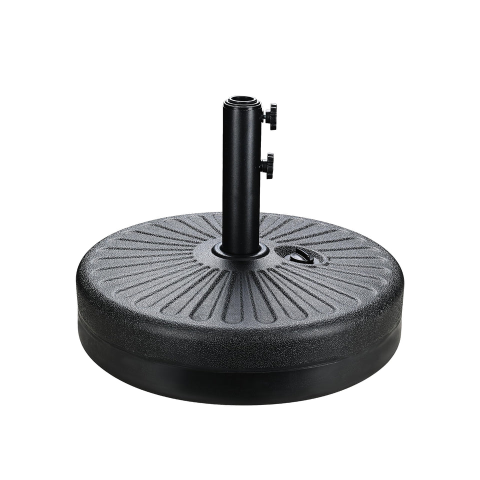 InfiniPower 20Inch base top view showing sturdy HDPE construction for outdoor use.