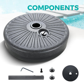 InfiniPower base close-up shows tightening knobs for secure attachment.