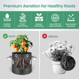 InfiniPower reusable grow bags usable across growing seasons with compact storage.