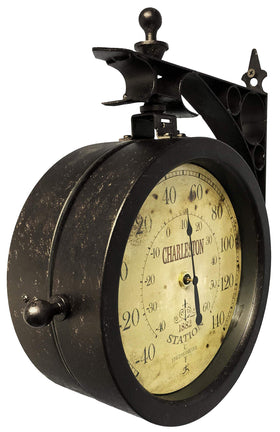 Infinity Instruments Charleston train-station design, stylish clock for porch or lobby.