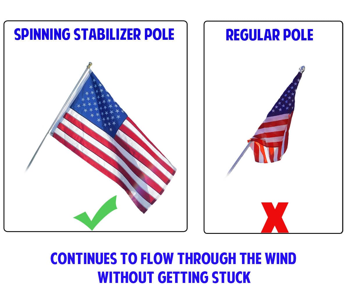 Durable aluminum construction of Infinity Republic flag pole for outdoor use