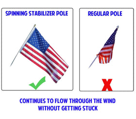 Durable aluminum construction of Infinity Republic flag pole for outdoor use
