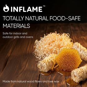 Inflame Fire Starters winter outdoor use for campfires and grills in any weather.
