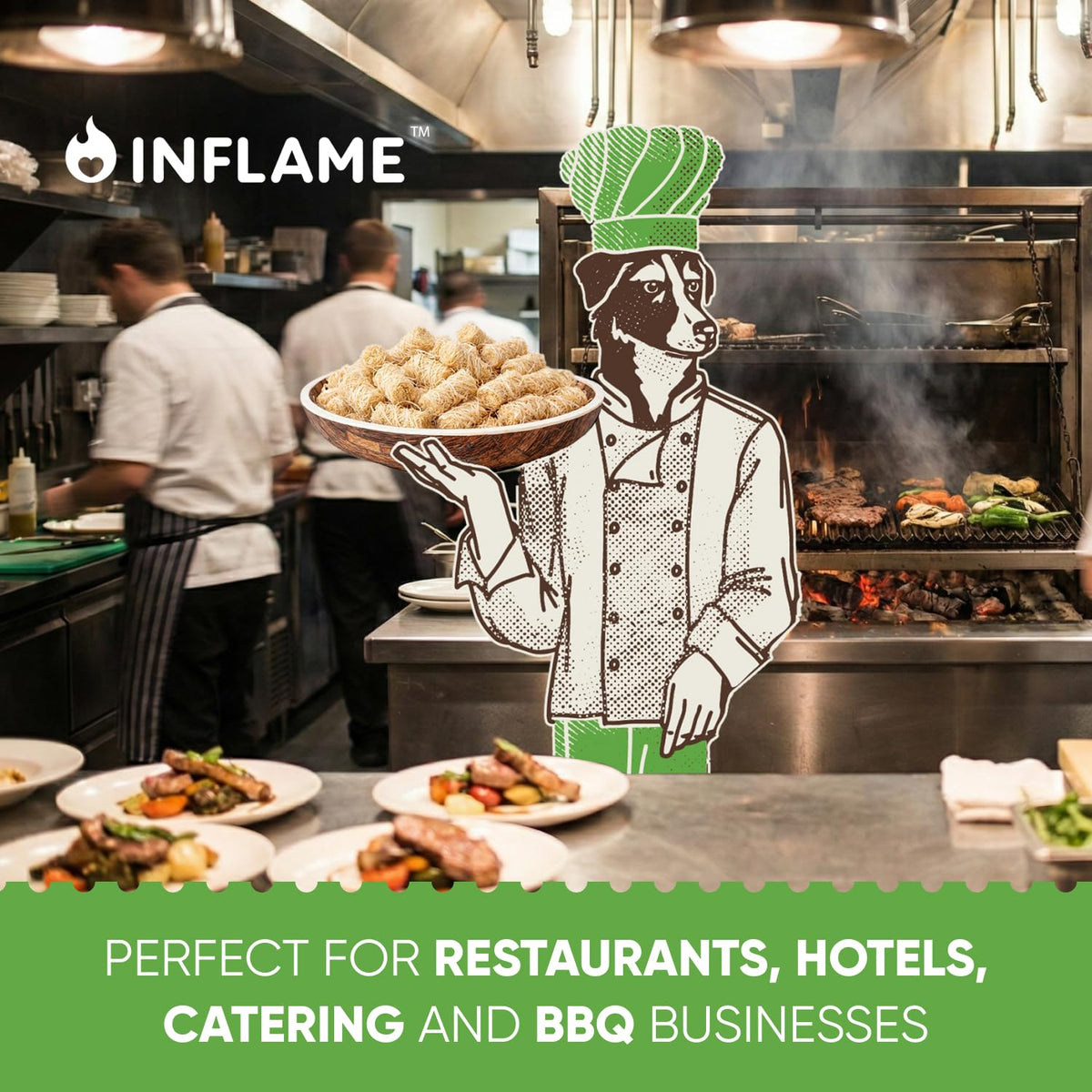 Inflame Fire Starters wood shavings wax provide steady ignition for fireplaces and grills.