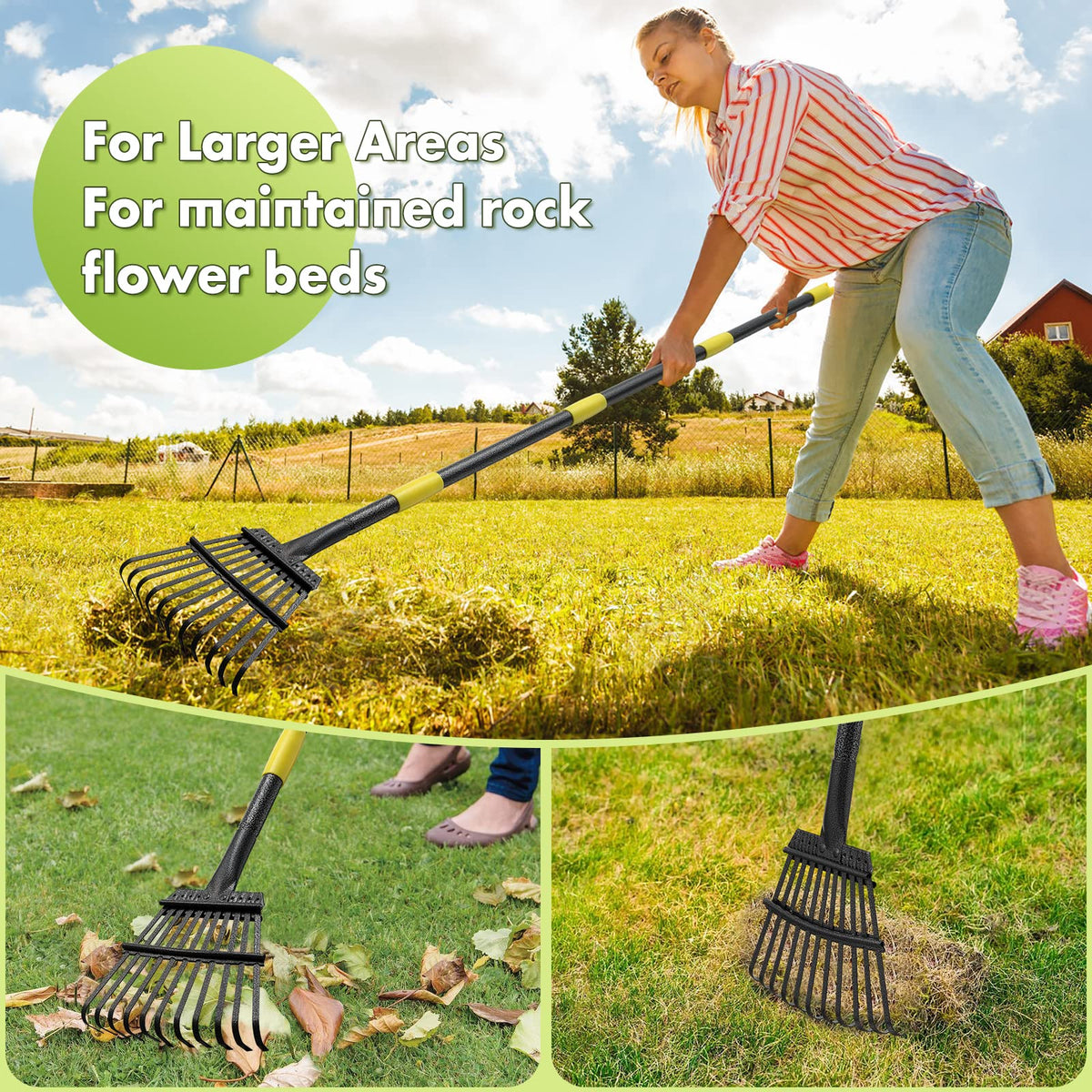 INFLATION lightweight garden rake reduces fatigue during gardening