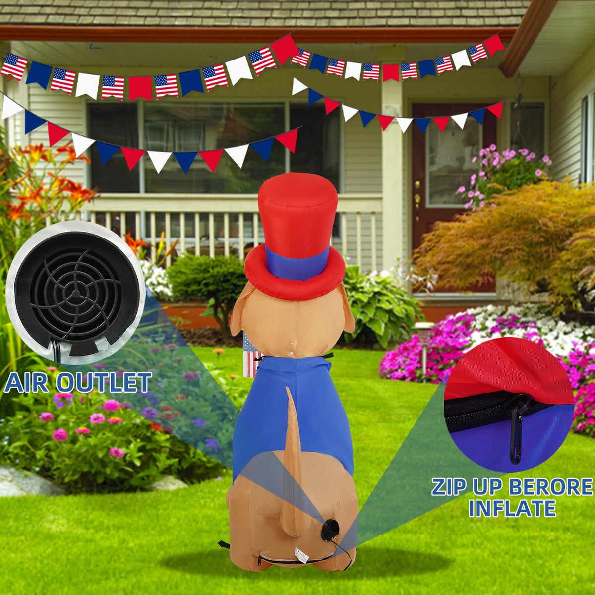 InfleasJoiy indoor or outdoor decor suitable for patios and gardens.