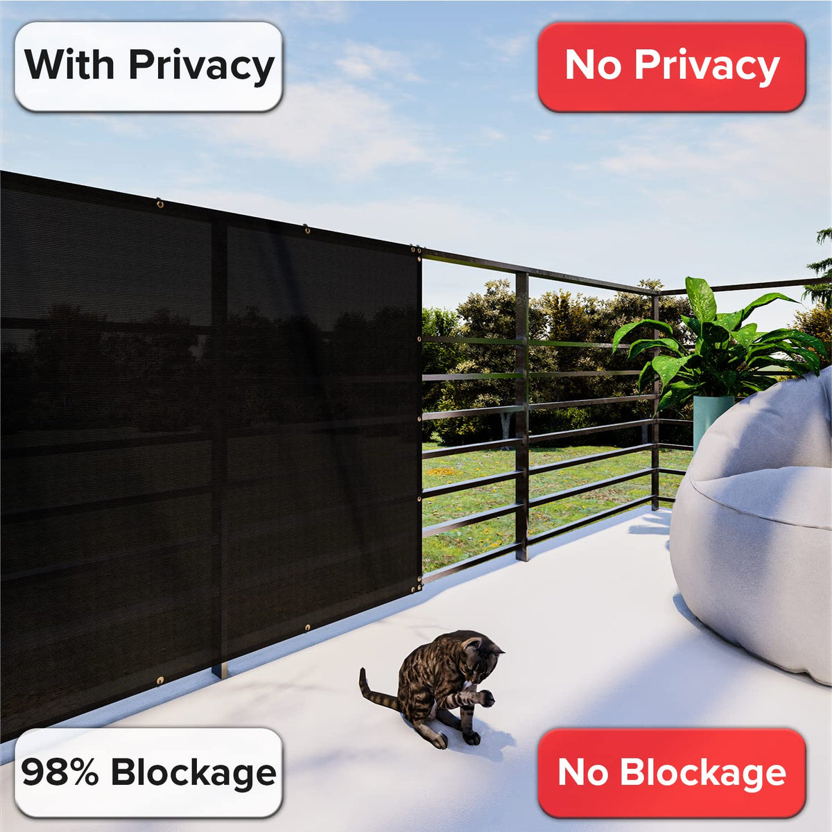 INFRANGE backyard patio privacy cover suitable for pools and porches