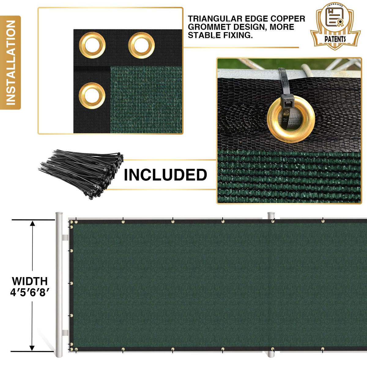 INFRANGE farm use showing vegetable and poultry area privacy.