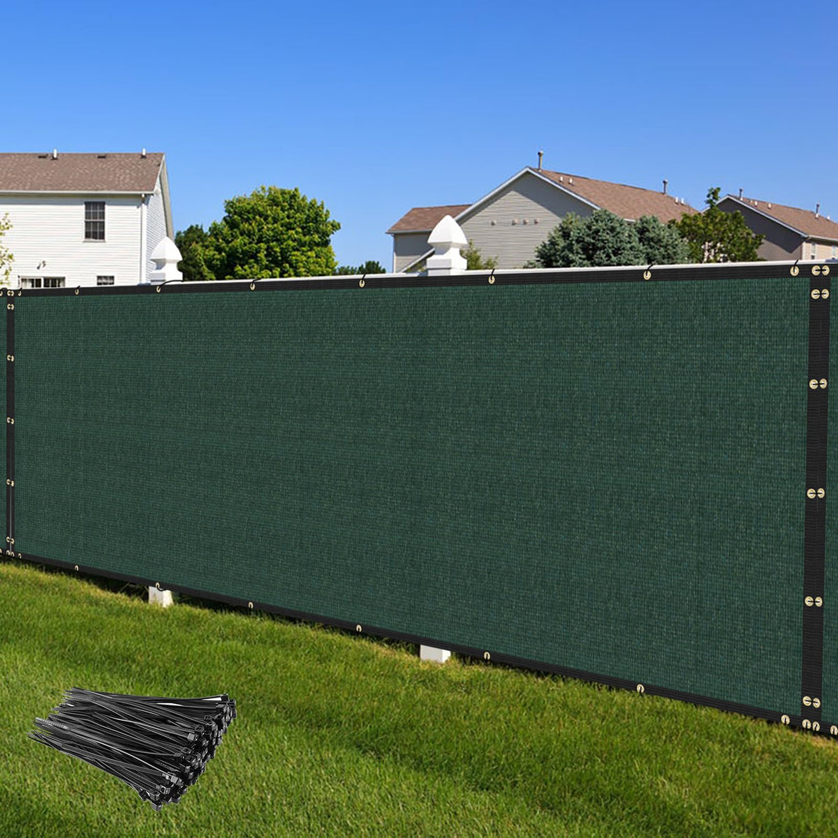 INFRANGE heavy-duty fencing cover designed to reduce visibility while withstanding wind