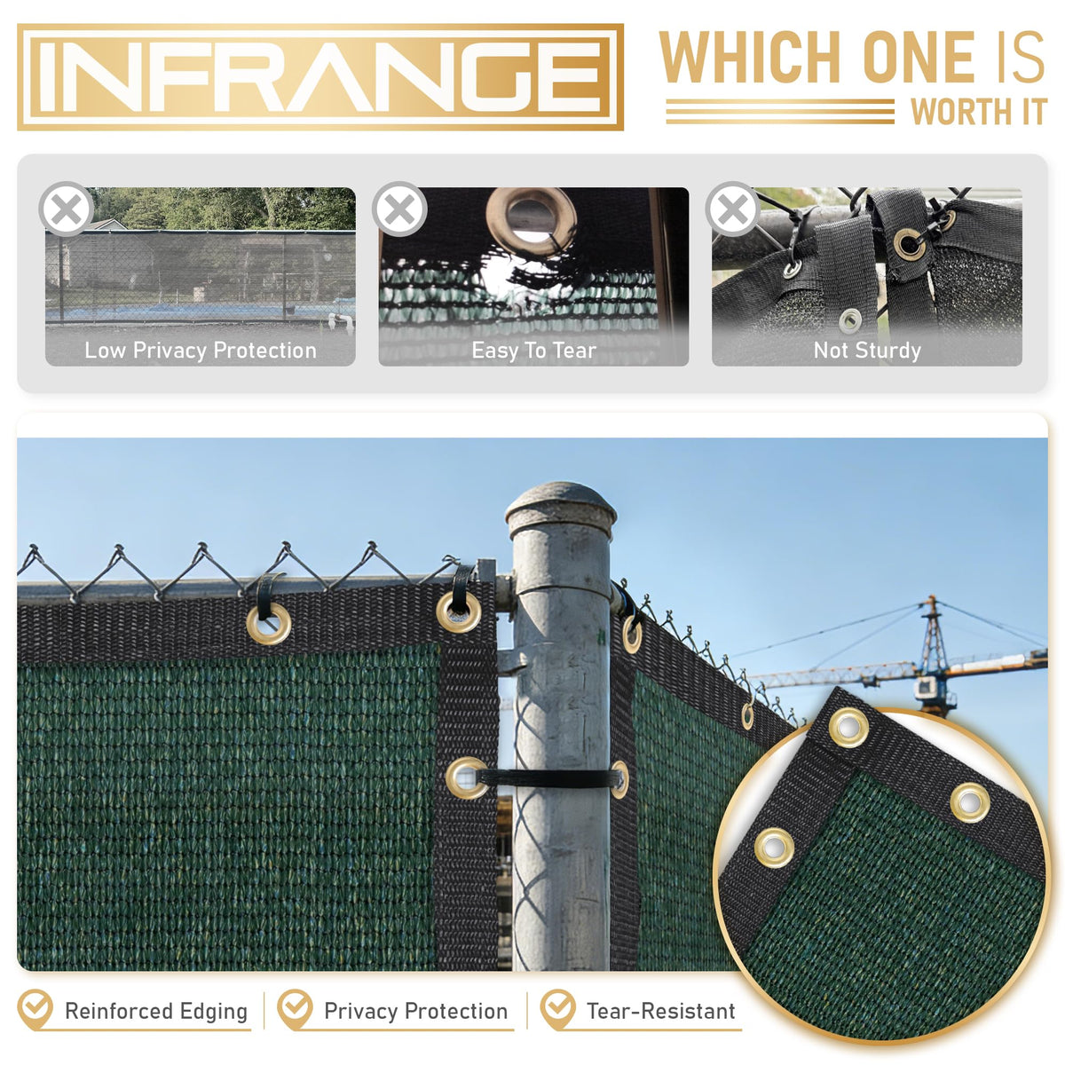 INFRANGE patio and balcony privacy screen blended into garden spaces.