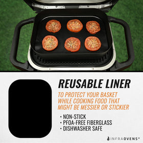 Infraovens recipe booklet included to jumpstart air frying ideas.