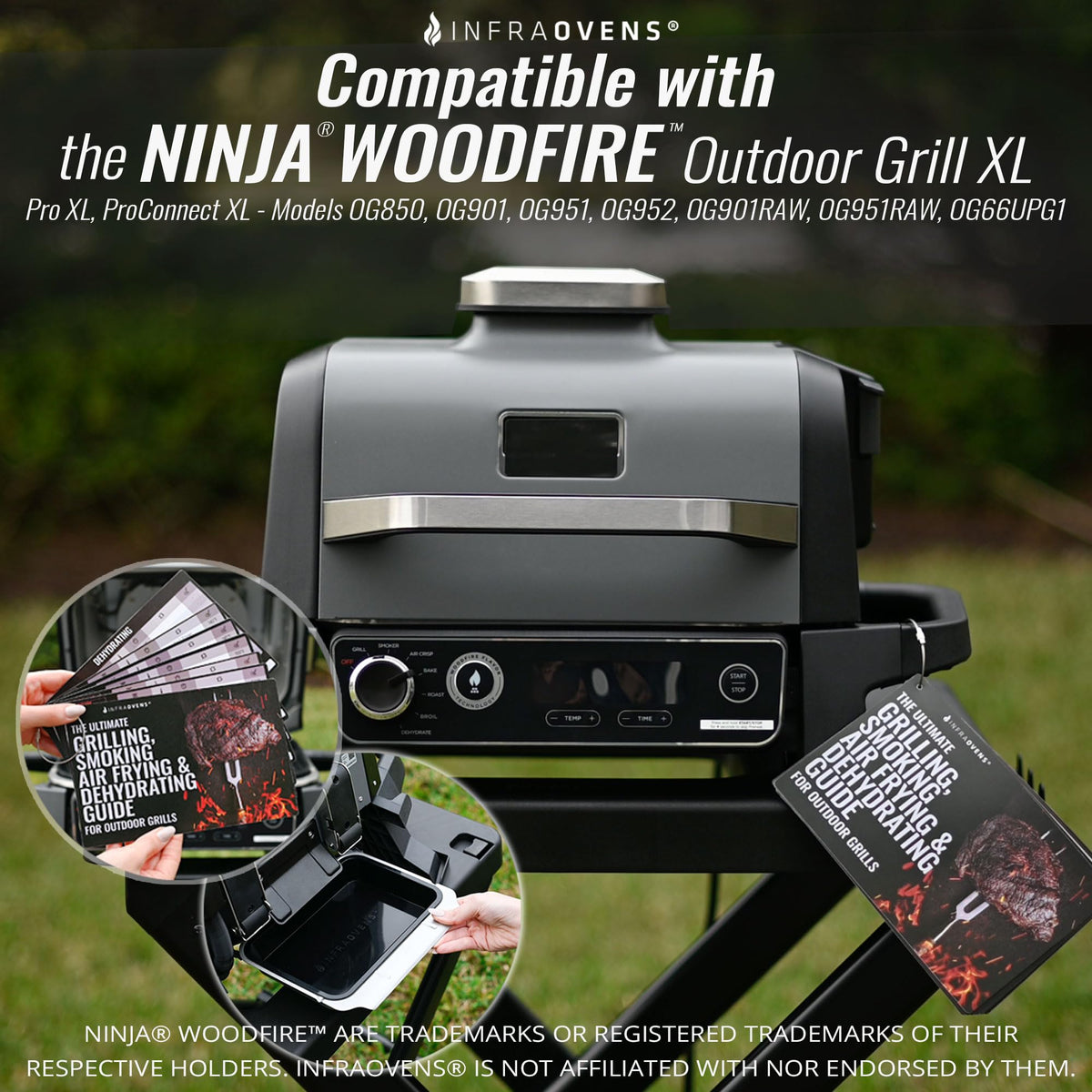 Infraovens drip pan liner compatible with Ninja Woodfire OG701 and OG751 models.