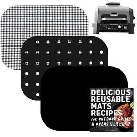 INFRAOVENS liner set on Ninja Woodfire Pro XL top view for easy cleanup