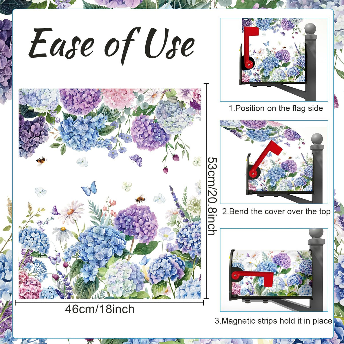 Inisajace floral with butterflies mailbox design brightens outdoor entry