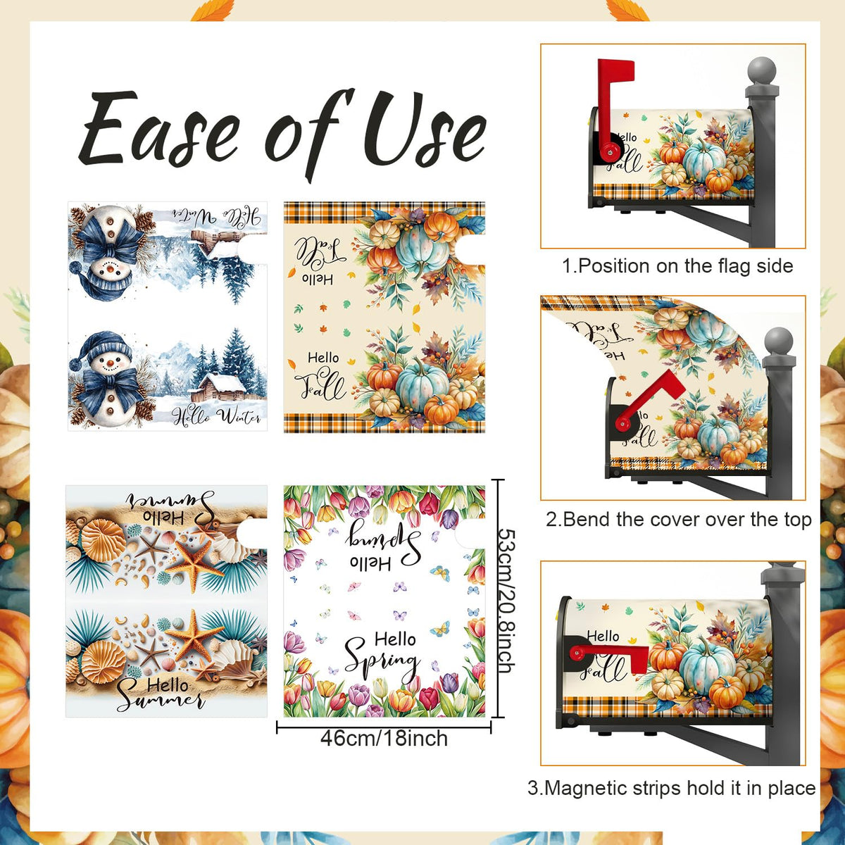 InIsaJace mailbox covers summer design adds vibrant exterior accents and quick swap