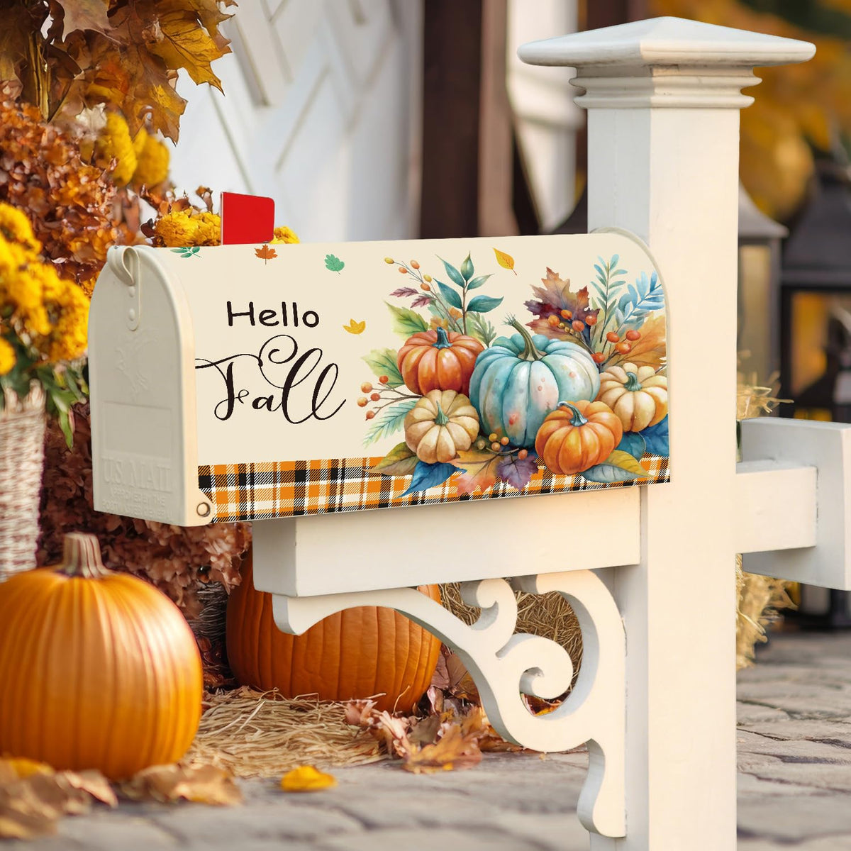 InIsaJace mailbox covers winter design with festive patterns and durable fabric