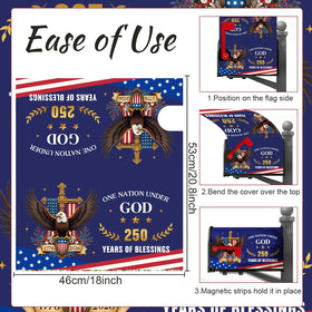 InIsaJace One Nation Under God text with 1776-2026 highlights patriotism.