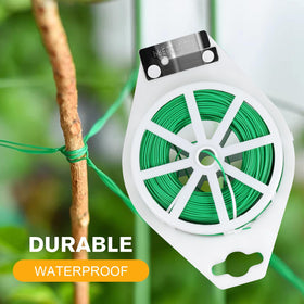 Iniscape durable spool enables quick adjustments while tending greens and indoor plants.