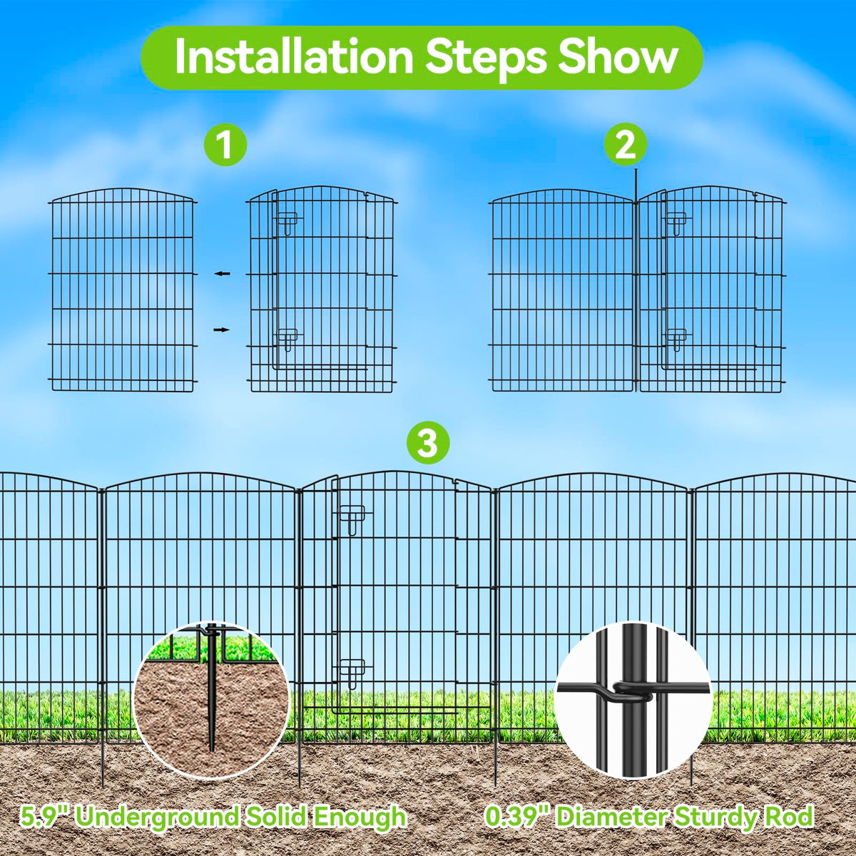 INJOPEXI anti-rust coating closeup highlights durable, weather-ready fencing for outdoor use.