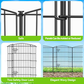 INJOPEXI yard border decor fence presents a versatile, no-dig solution for gardens.