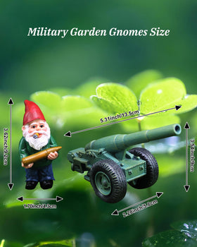 Inkaove combat gnome with cigar image for playful outdoor display.