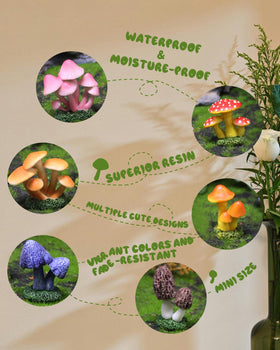 Inkaove bonsai ornament mushrooms bring tiny nature to tree displays