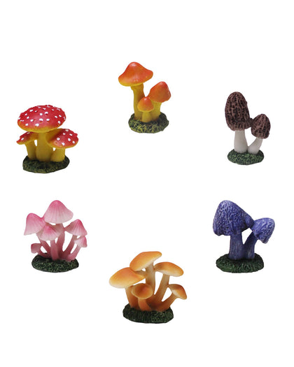 Inkaove mushroom figurines brighten outdoor garden decor with weatherproof finish