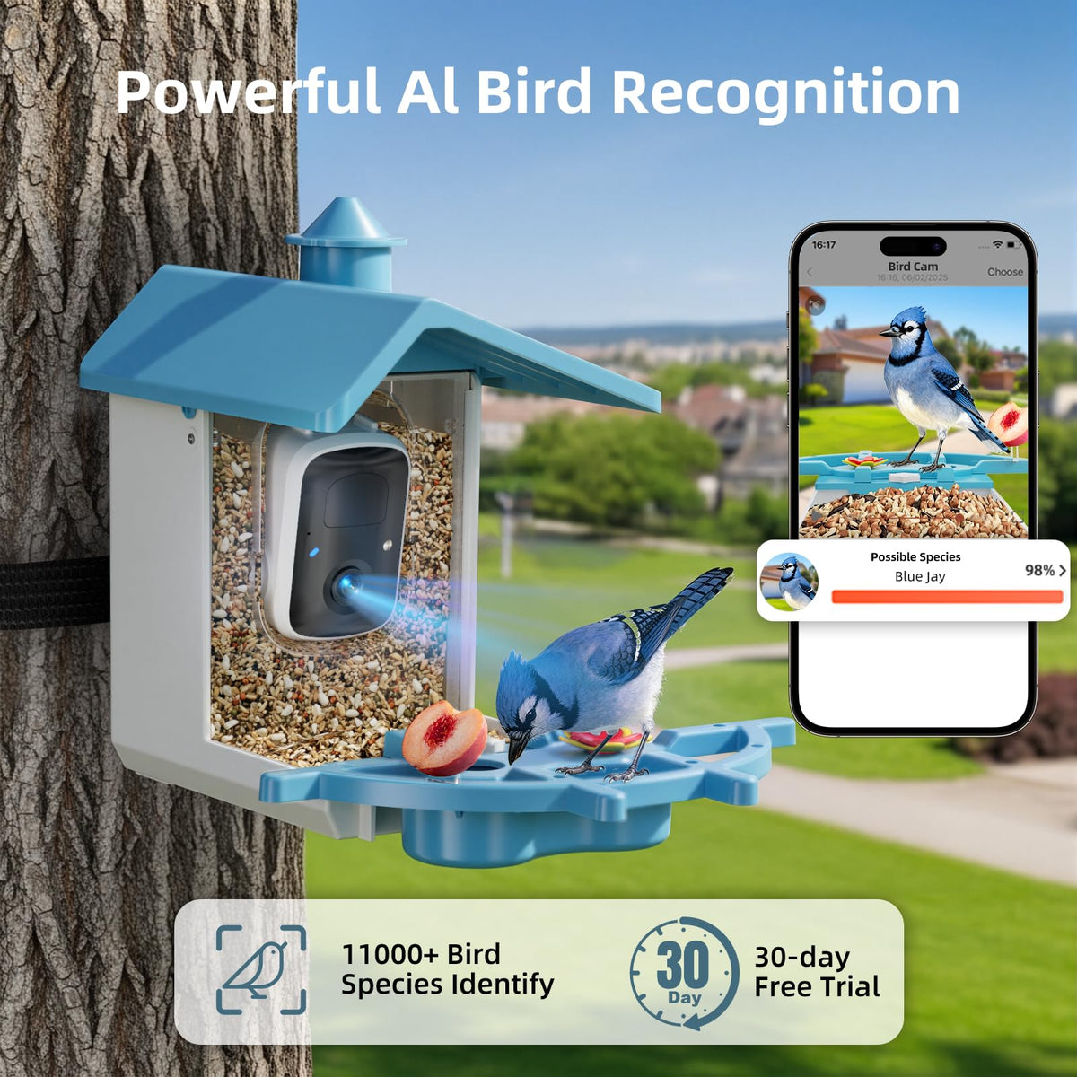 INKCKU Bird Feeder Camera night vision reveals after-dark visitors clearly