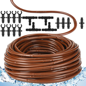 Innconee 100ft drip tubing with 6-inch emitter spacing for precise root-zone watering.