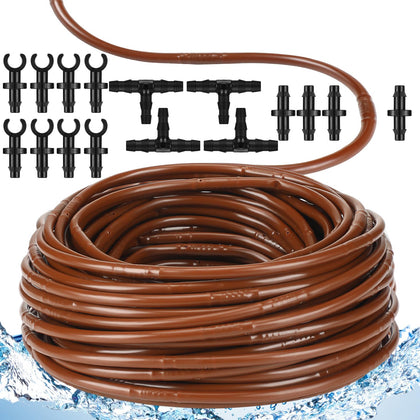 Innconee 100ft drip tubing with 6-inch emitter spacing for precise root-zone watering.