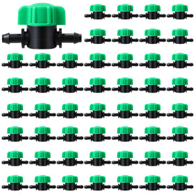 Innconee 1/4-inch barbed shut-off valve for easy drip irrigation setup