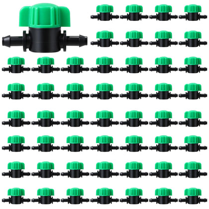 Innconee 1/4-inch barbed shut-off valve for easy drip irrigation setup