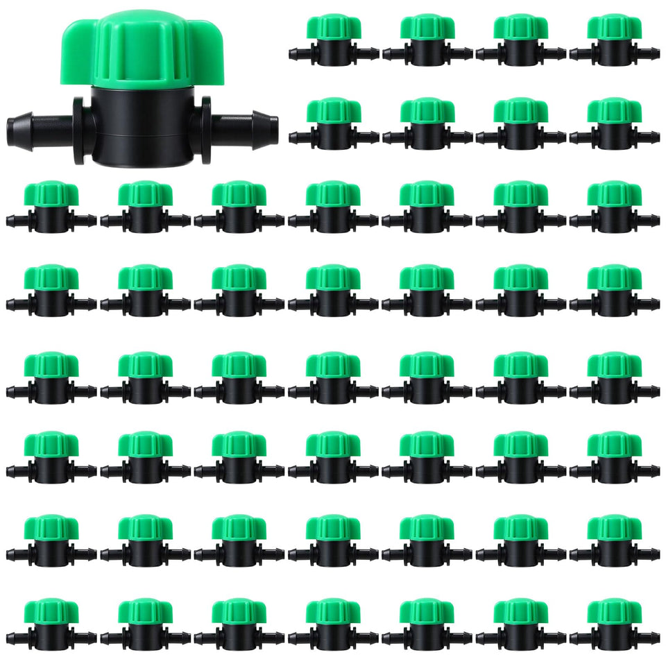 Innconee 1/4-inch barbed shut-off valve for easy drip irrigation setup